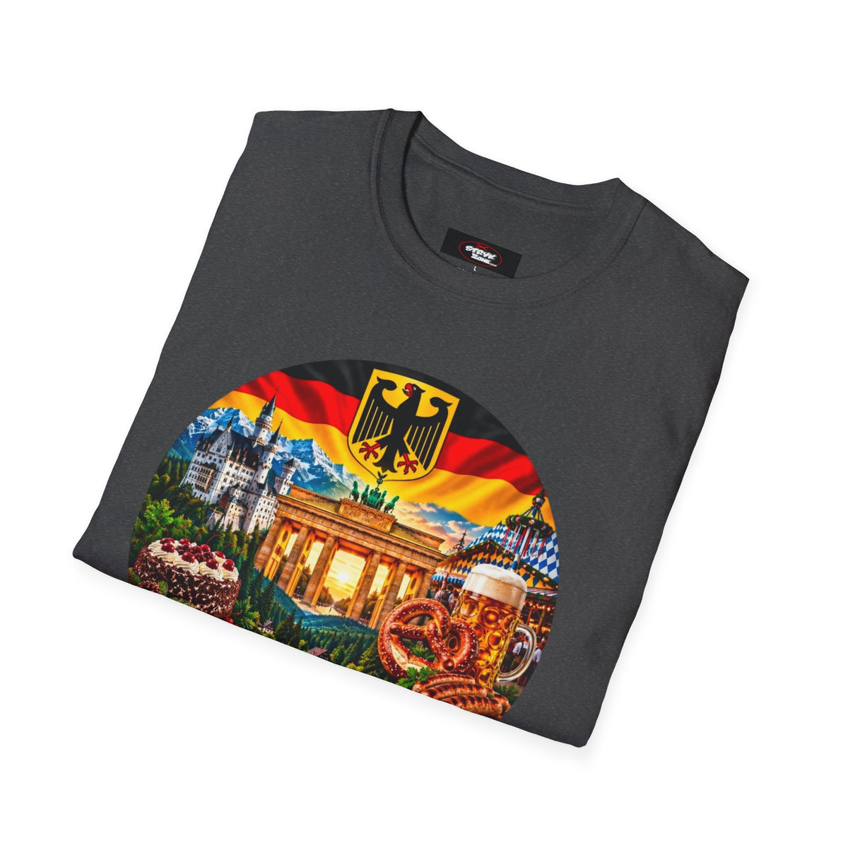 Germany Vintage Travel T-Shirt — Retro German Landmarks & Crest Graphic