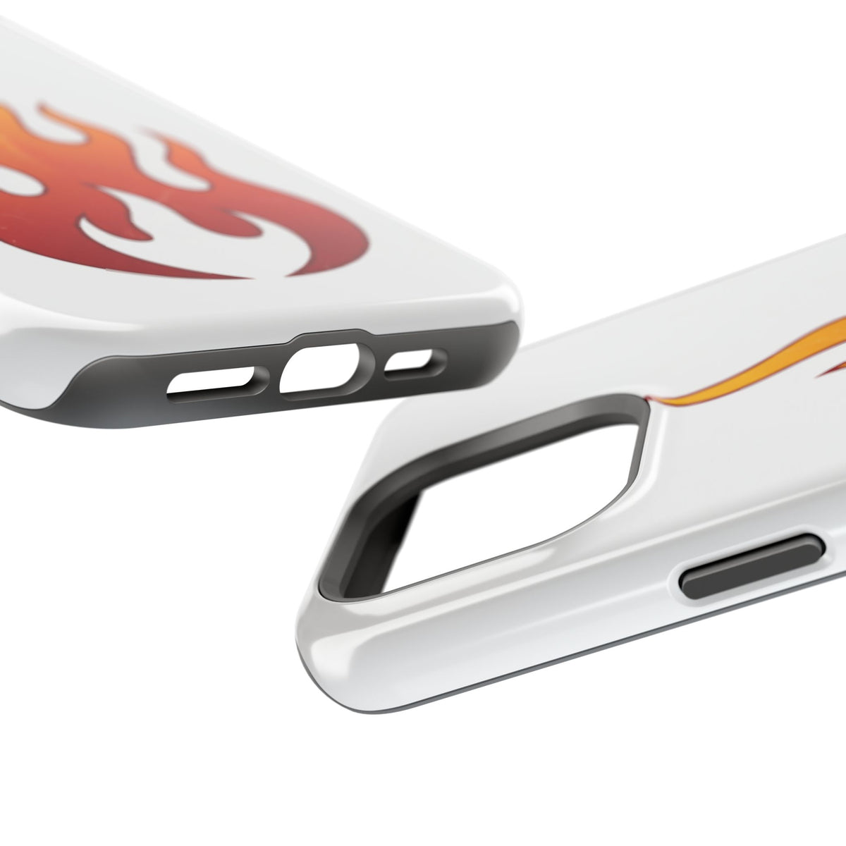 Flame Graphic Phone Case — Magnetic Impact‑Resistant Protective Cover