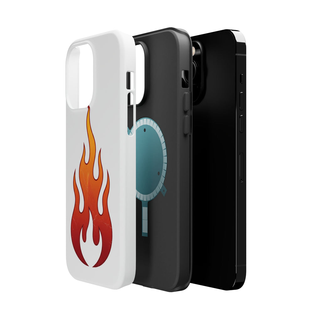 Flame Graphic Phone Case — Magnetic Impact‑Resistant Protective Cover