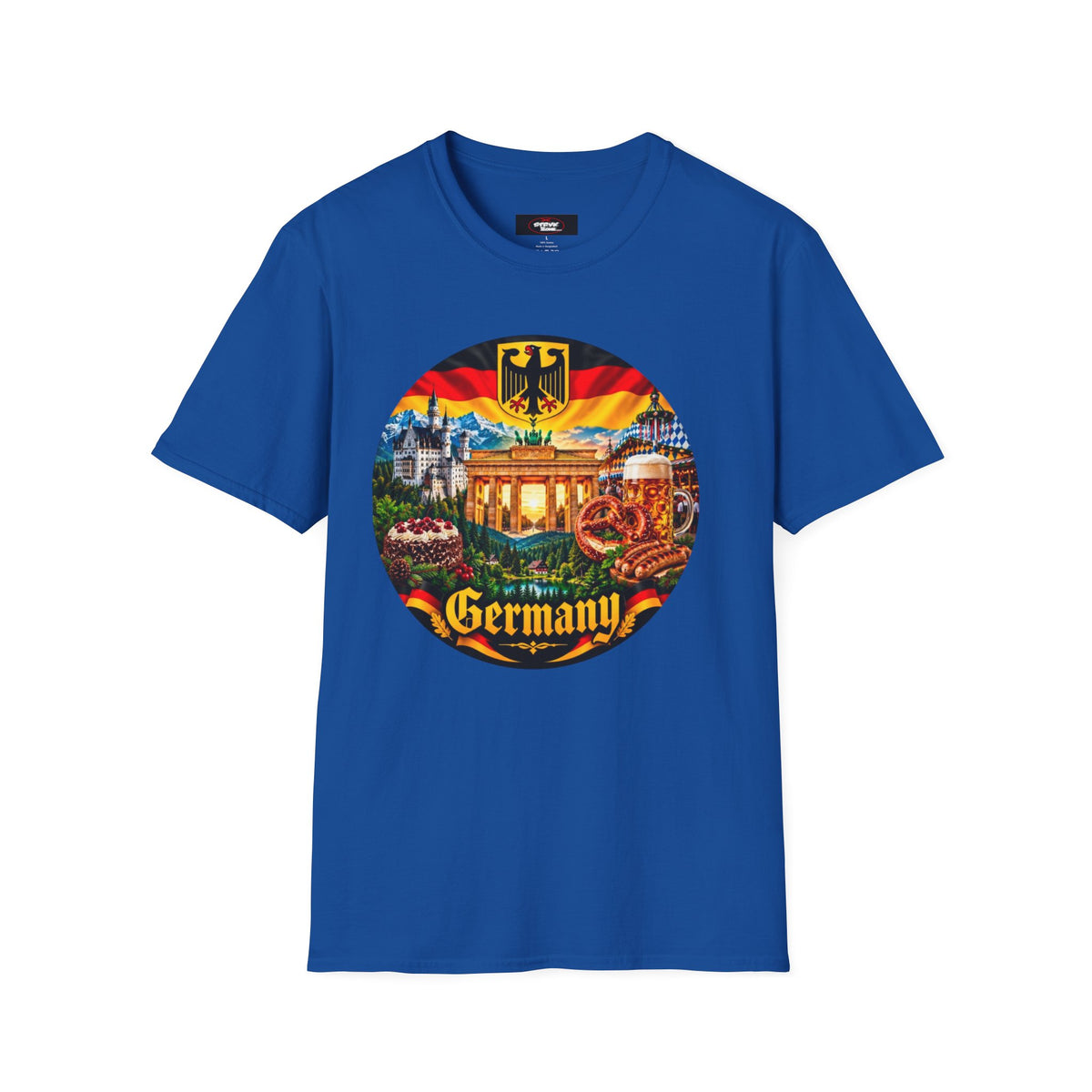 Germany Vintage Travel T-Shirt — Retro German Landmarks & Crest Graphic