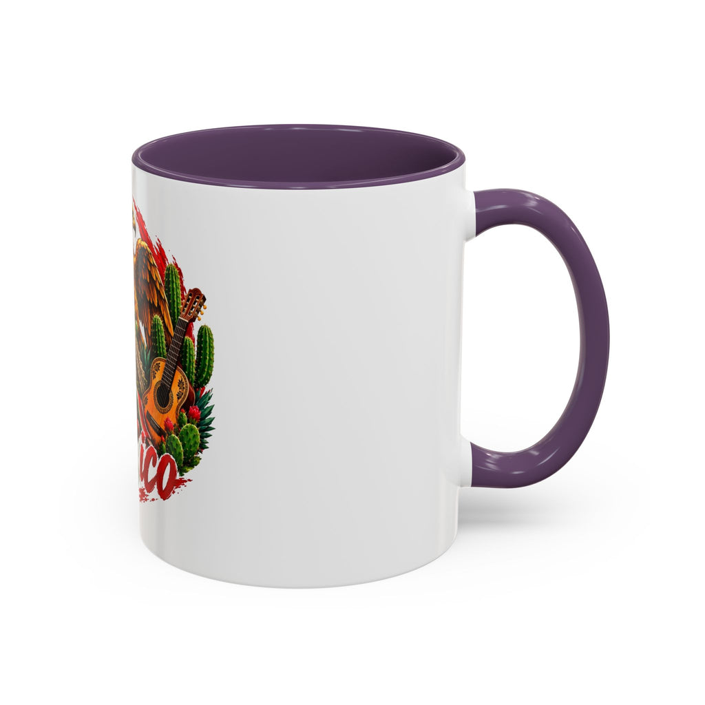 Mexico Souvenir Coffee Mug — Mexican Eagle, Cactus & Guitar Accent Mug