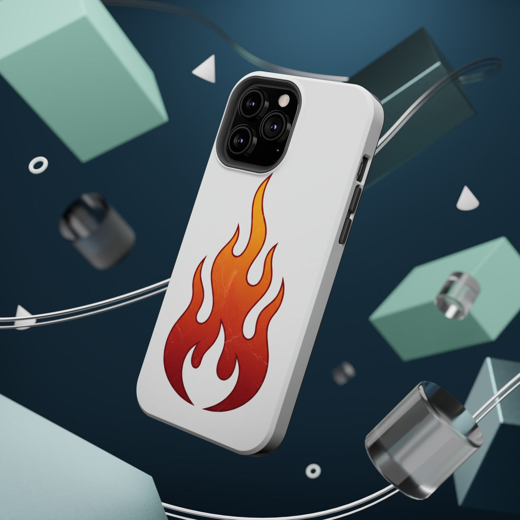 Flame Graphic Phone Case — Magnetic Impact‑Resistant Protective Cover