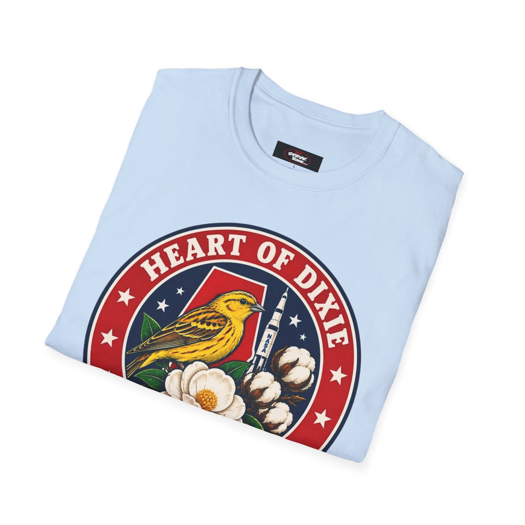 Alabama Heart of Dixie T‑Shirt — Yellowhammer & Magnolia State Emblem