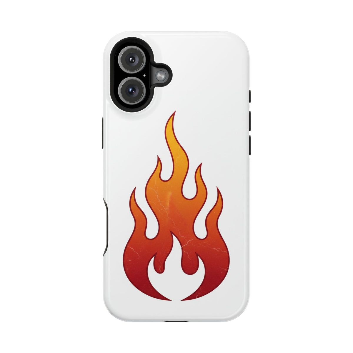 Flame Graphic Phone Case — Magnetic Impact‑Resistant Protective Cover