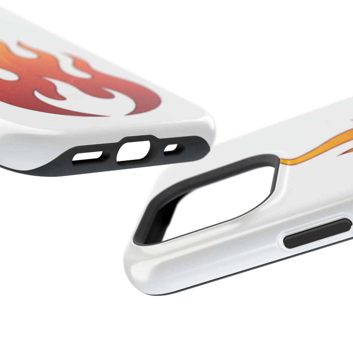 Flame Graphic Phone Case — Magnetic Impact‑Resistant Protective Cover