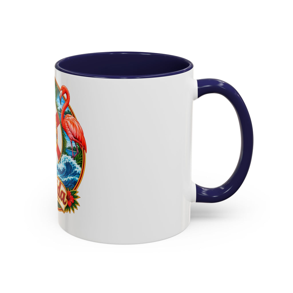 Florida Vintage Travel Coffee Mug — Flamingo, Alligator & State Seal Accent Mug