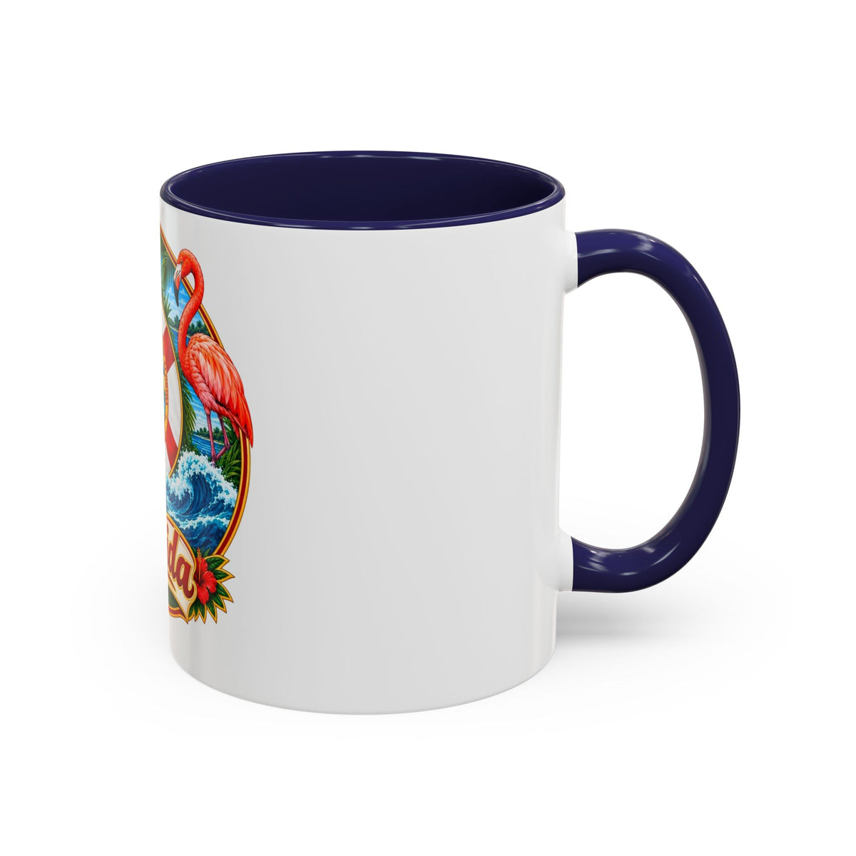 Florida Vintage Travel Coffee Mug — Flamingo, Alligator & State Seal Accent Mug