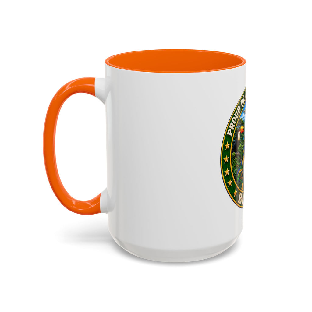 Brazil Pride Coffee Mug – "Proud Brazilian Heritage" Accent Ceramic Mug (11/15oz)