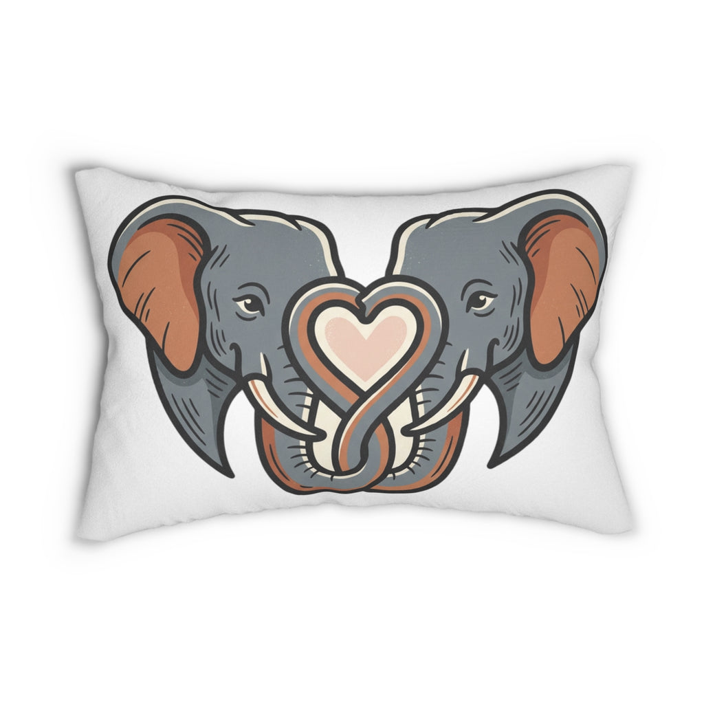Elephant Heart Lumbar Pillow