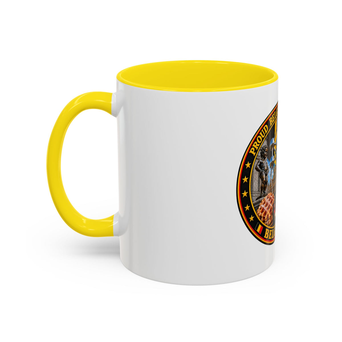 Belgian Heritage Accent Coffee Mug — Belgium Beer, Waffles & Chocolates Design