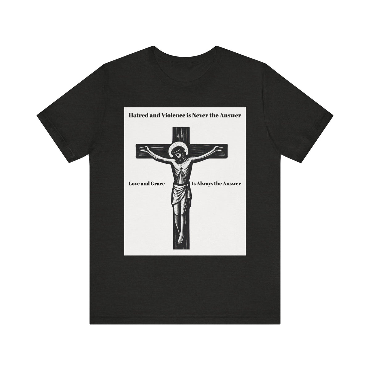 Christian faith T-shirt with Jesus crucifix graphic
