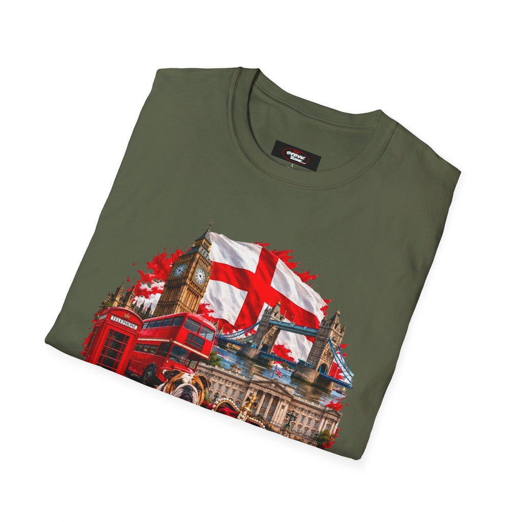England Collage T‑Shirt — London Icons & St. George’s Flag Design