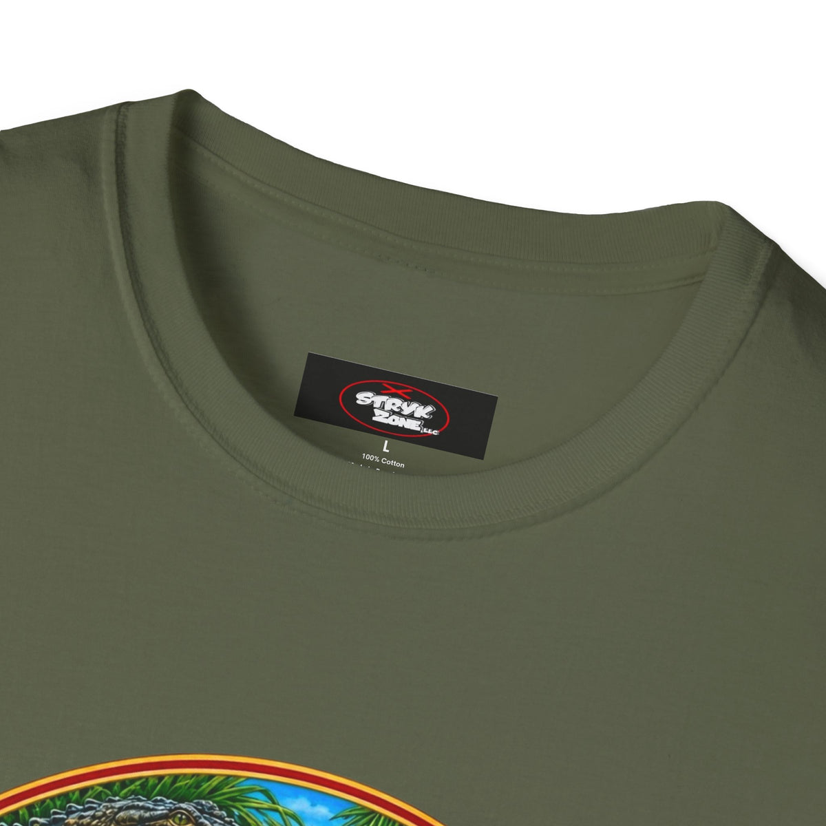 Florida Vintage Lifesaver T-Shirt — Flamingo, Oranges & Ocean Graphic