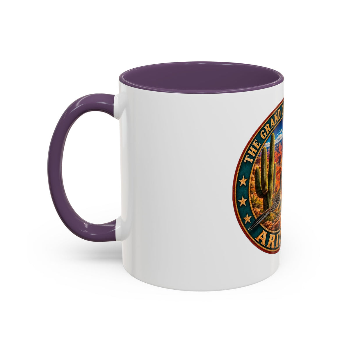 Arizona Grand Canyon Coffee Mug – Vintage State Seal Accent Mug (11/15 oz)