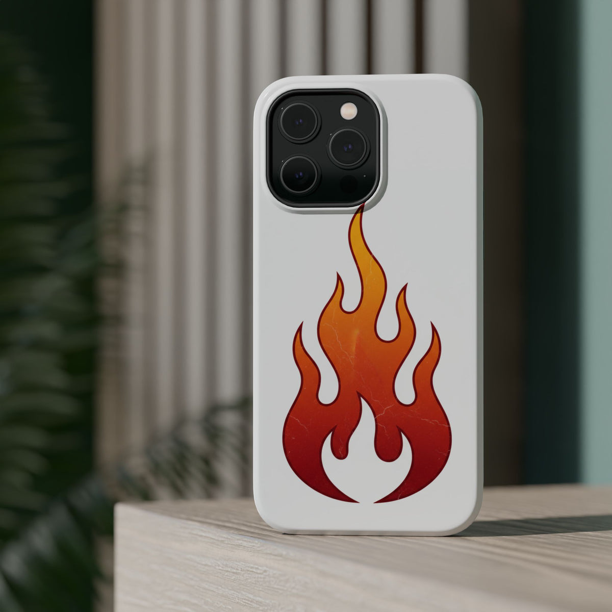 Flame Graphic Phone Case — Magnetic Impact‑Resistant Protective Cover
