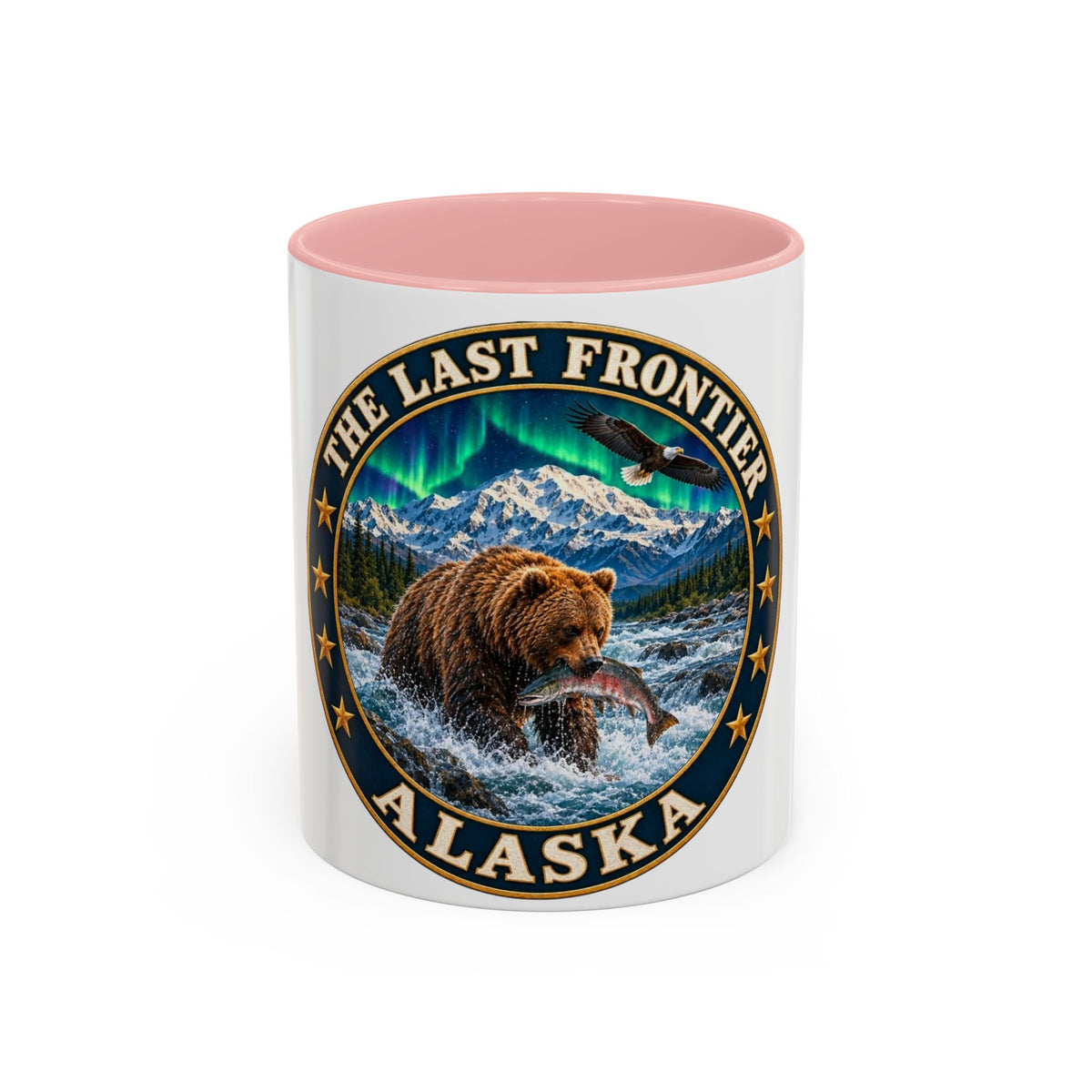Alaska The Last Frontier Mug — Bear & Northern Lights Coffee Cup (11/15oz)
