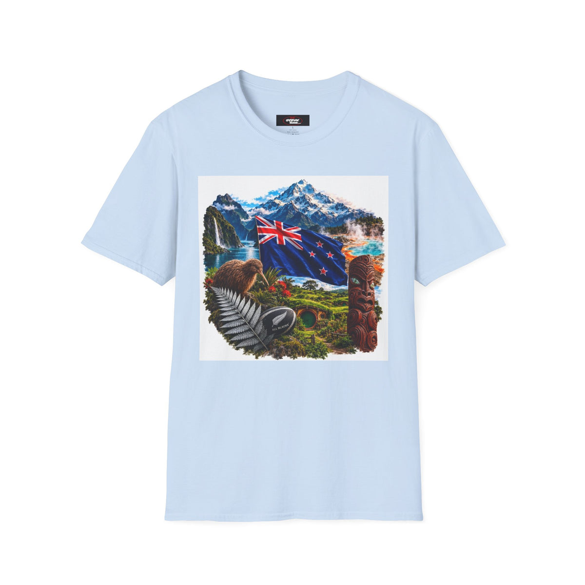 New Zealand Heritage T-Shirt – Kiwi, Fern & Mount Cook Scenic Tee