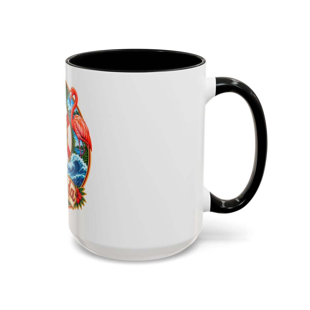 Florida Vintage Travel Coffee Mug — Flamingo, Alligator & State Seal Accent Mug