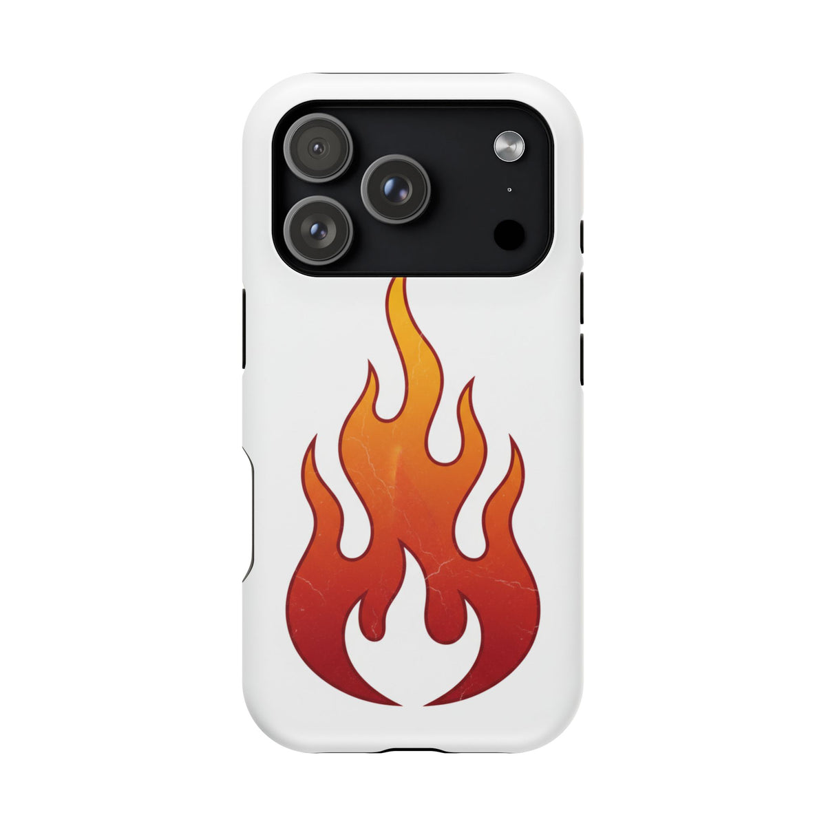 Flame Graphic Phone Case — Magnetic Impact‑Resistant Protective Cover
