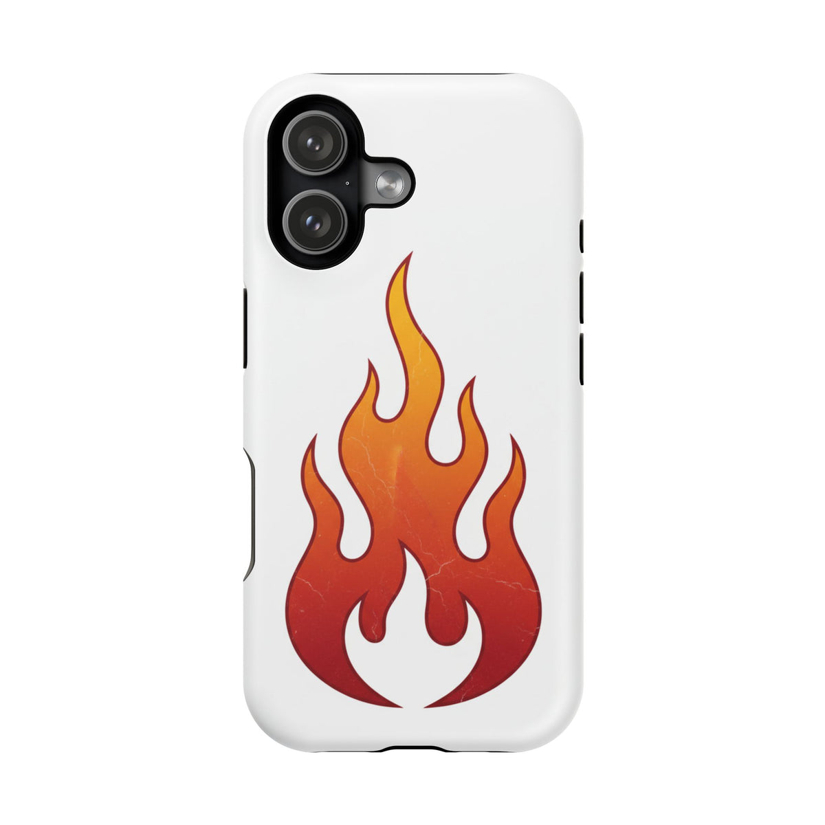 Flame Graphic Phone Case — Magnetic Impact‑Resistant Protective Cover