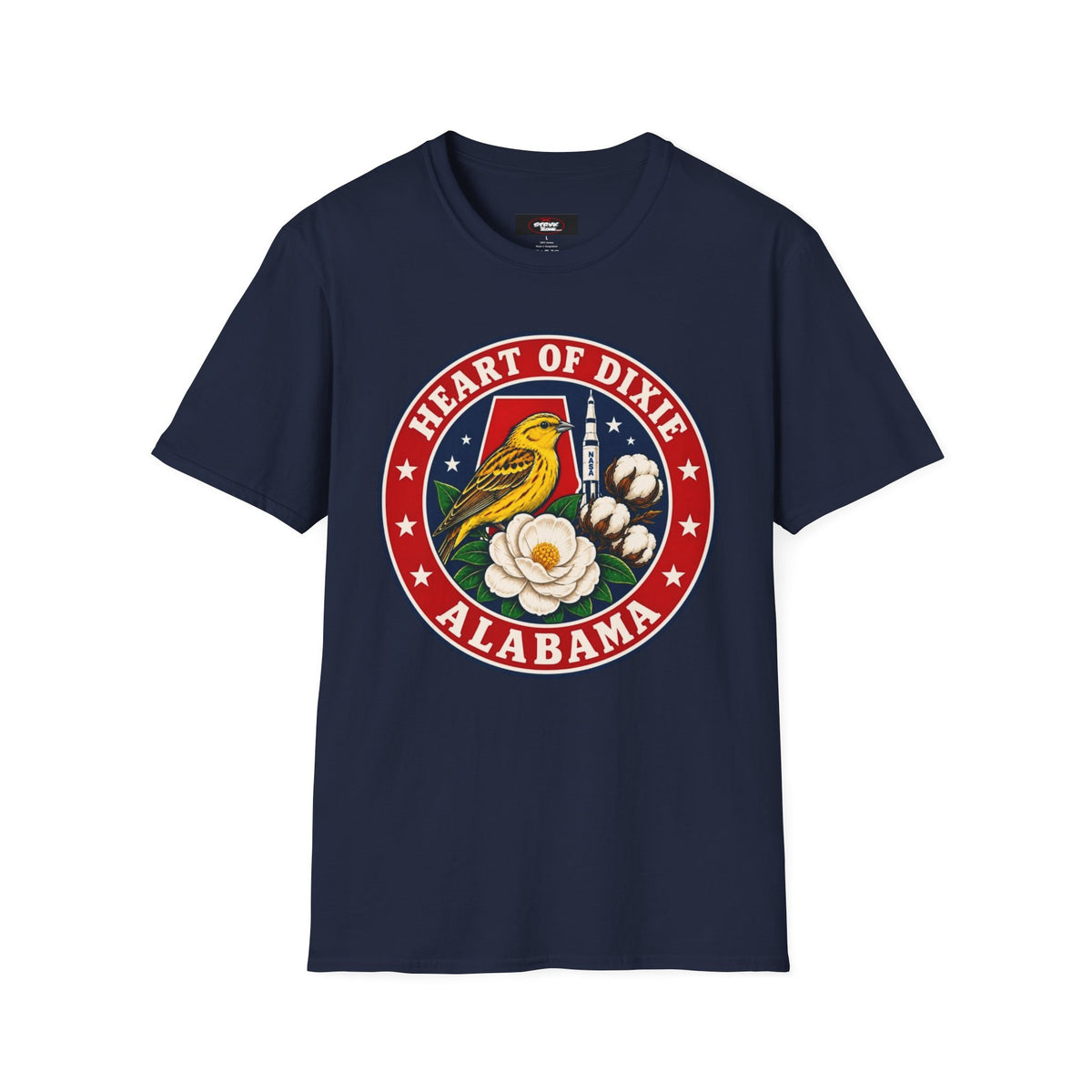 Alabama Heart of Dixie T‑Shirt — Yellowhammer & Magnolia State Emblem