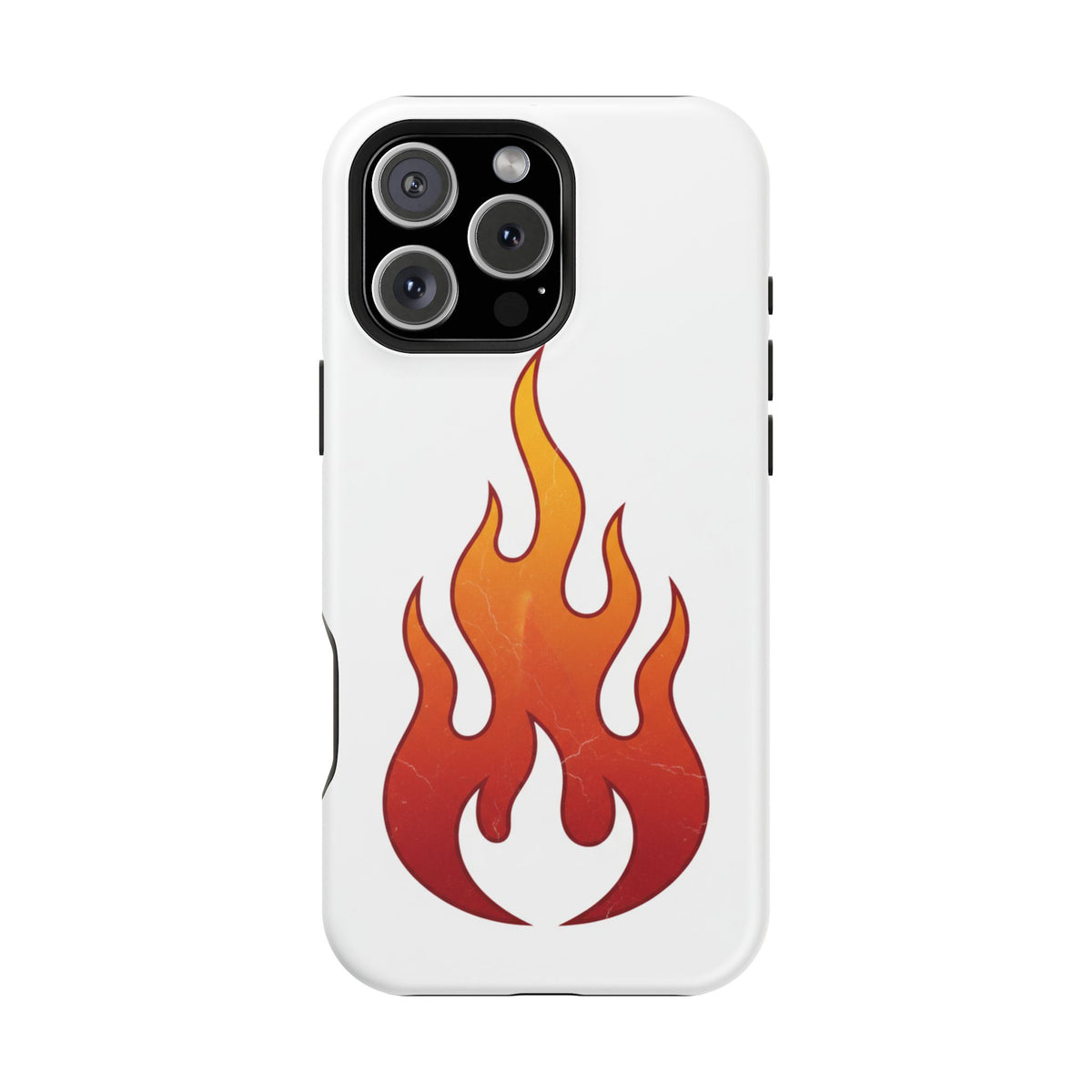 Flame Graphic Phone Case — Magnetic Impact‑Resistant Protective Cover