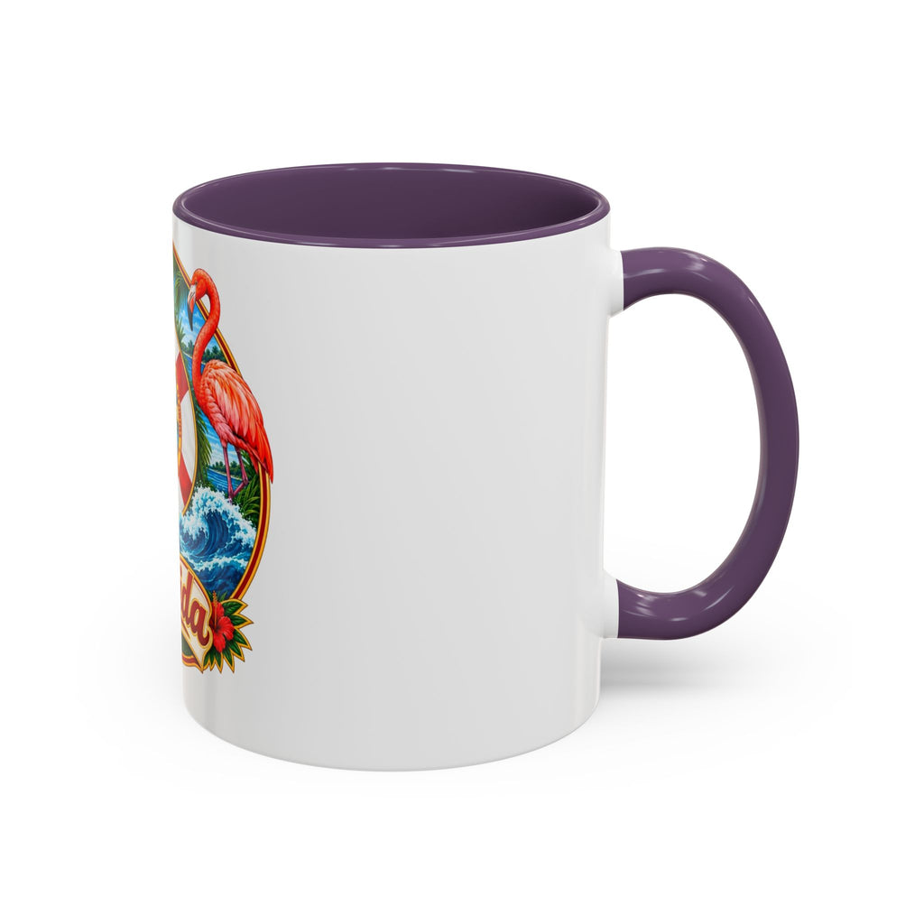 Florida Vintage Travel Coffee Mug — Flamingo, Alligator & State Seal Accent Mug