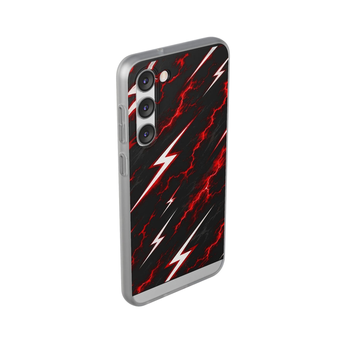 Phone Case — Red Lightning Bolt Storm Flexi Case