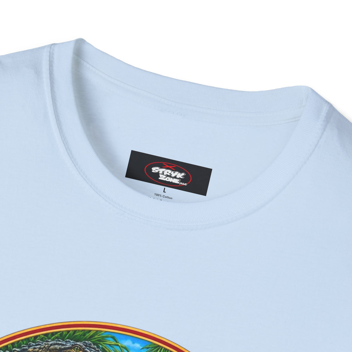 Florida Vintage Lifesaver T-Shirt — Flamingo, Oranges & Ocean Graphic