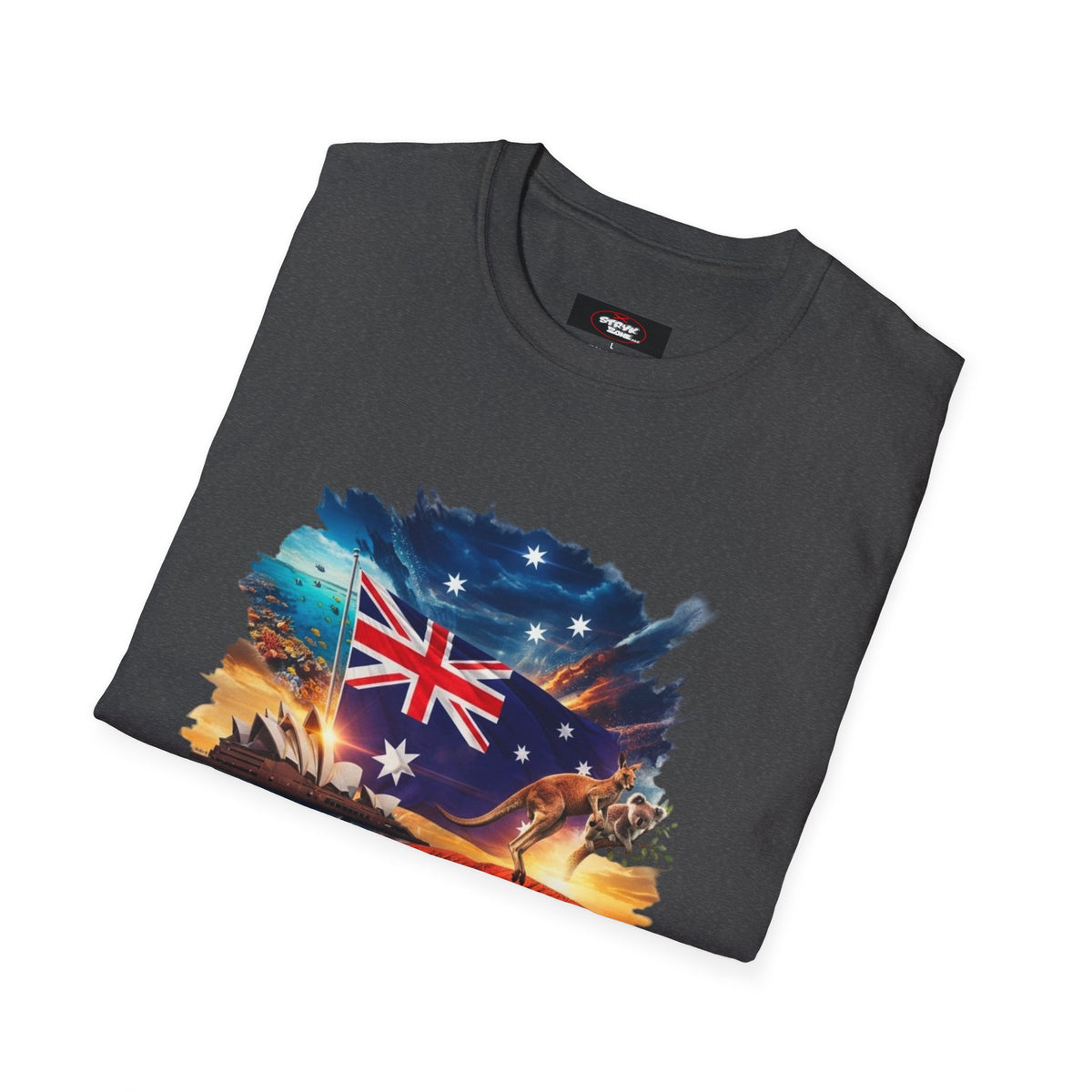 Australia Flag Uluru T‑Shirt — Outback Sunset Aussie Pride Tee