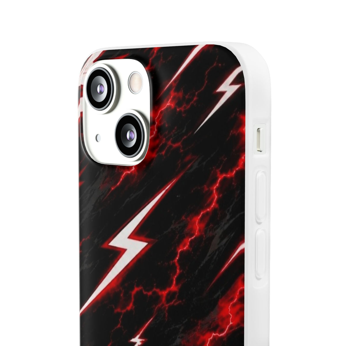 Phone Case — Red Lightning Bolt Storm Flexi Case