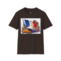 French Flag & Landmark T-Shirt — Eiffel Tower, Notre-Dame & Croissant Graphic