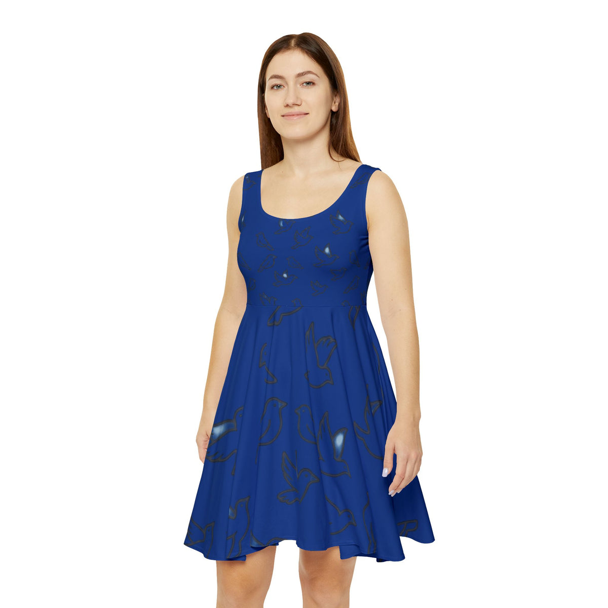 Midnight Blue Starburst Skater Dress