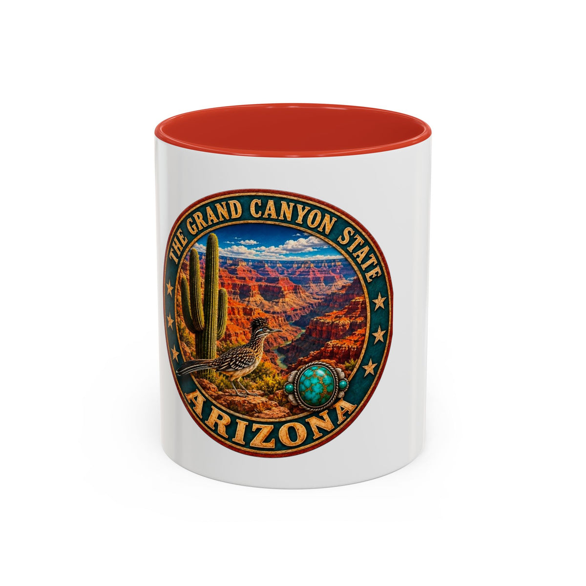 Arizona Grand Canyon Coffee Mug – Vintage State Seal Accent Mug (11/15 oz)