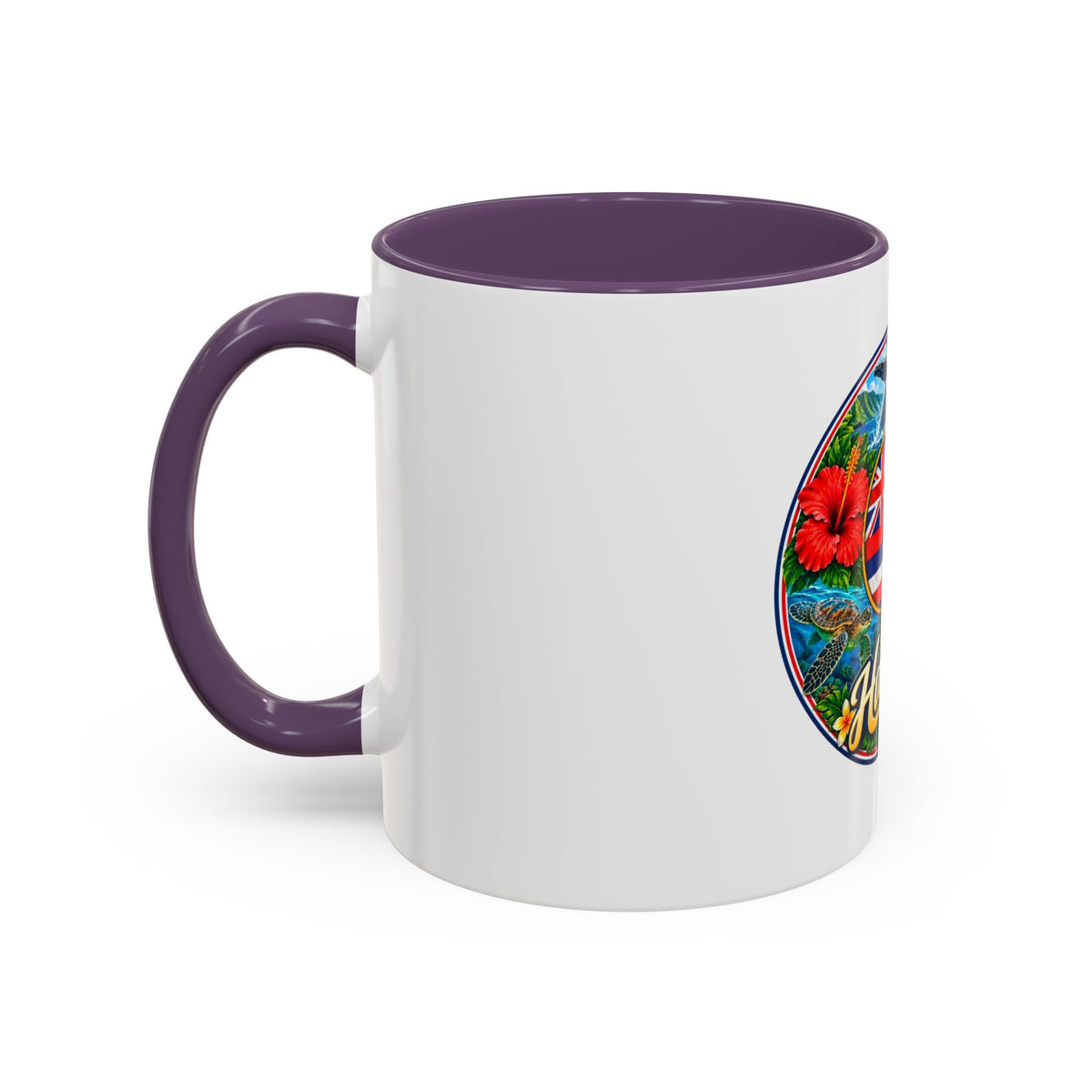 Hawaii Scenic Accent Coffee Mug - Island Seal Design (11/15 oz)