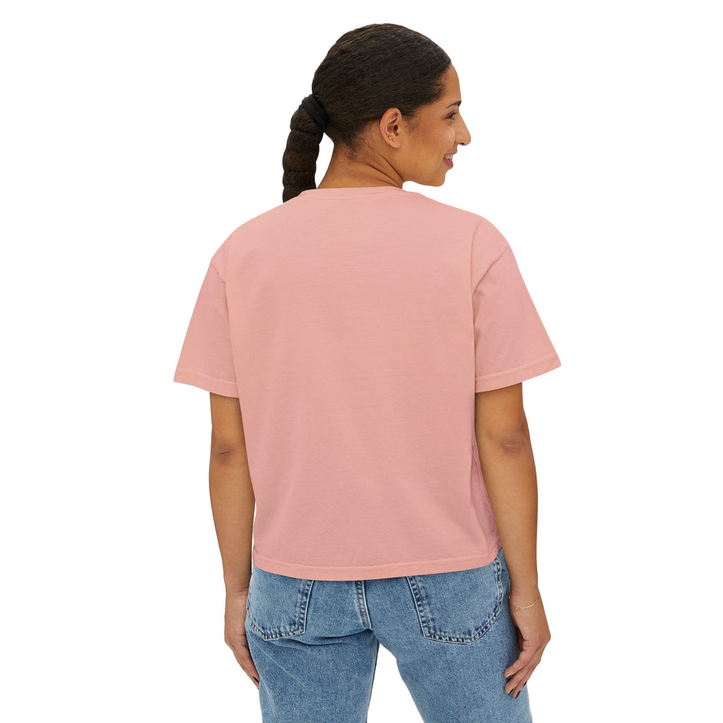Cute Bulldog Hearts Boxy Tee