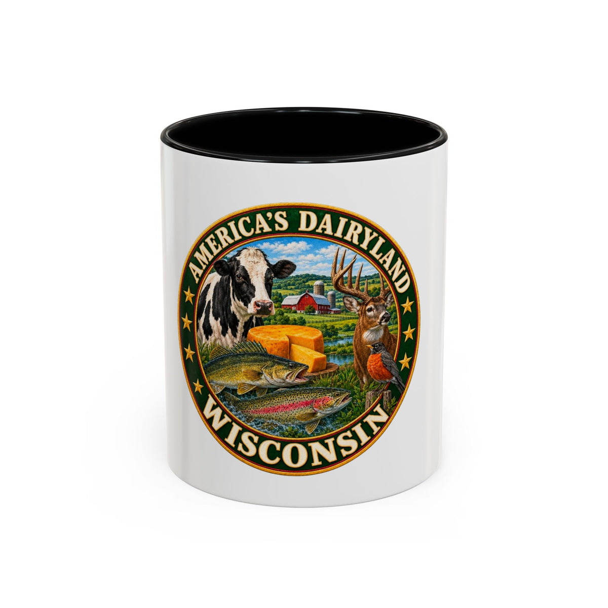 Wisconsin Dairyland Coffee Mug — "America's Dairyland" Accent Mug (11/15oz)