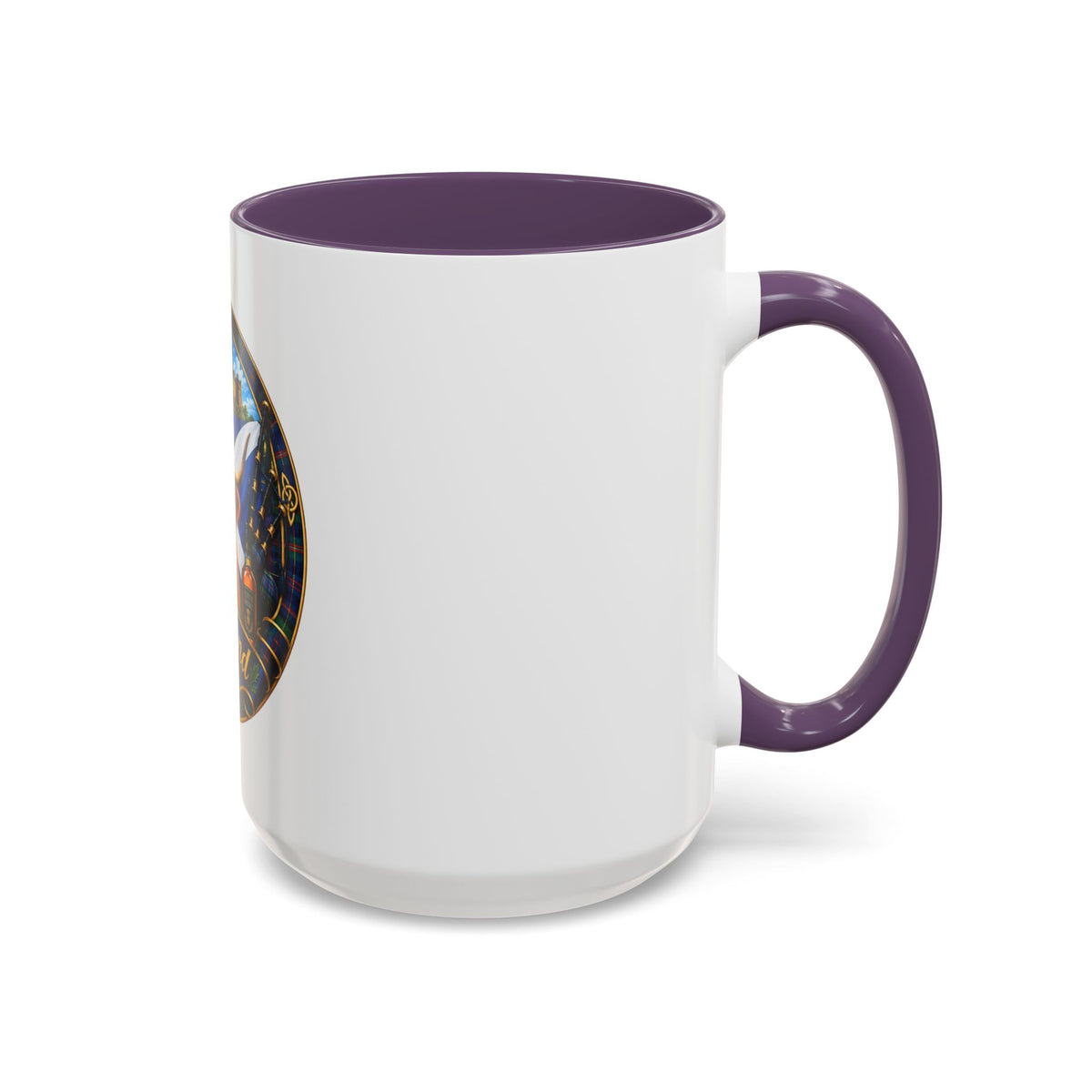 Scotland Highland Cow Accent Coffee Mug — Scottish Castle & Thistle Design