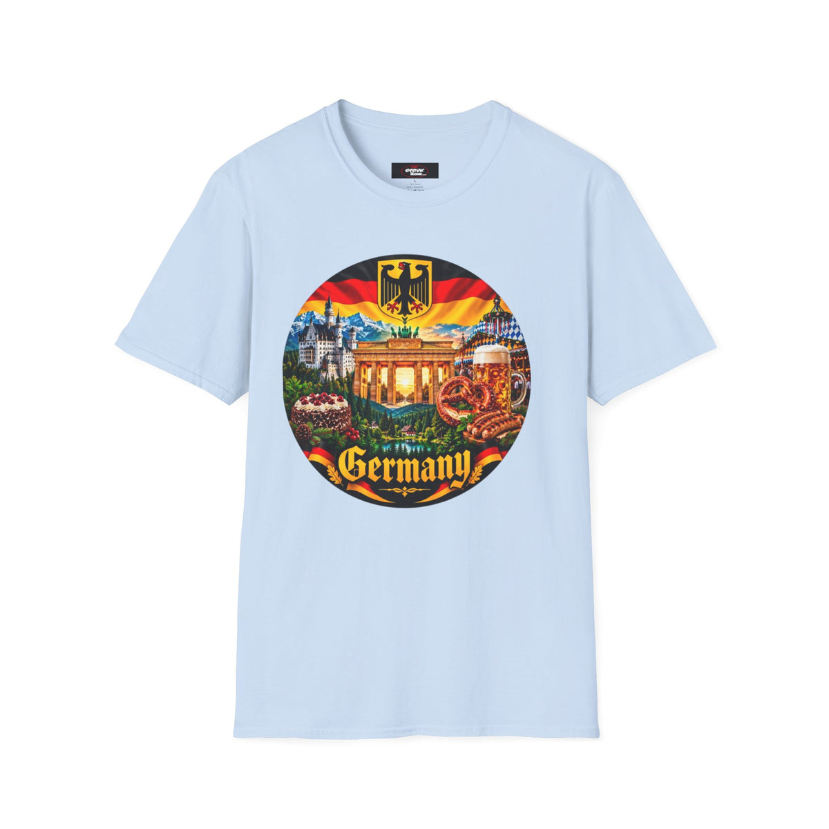 Germany Vintage Travel T-Shirt — Retro German Landmarks & Crest Graphic