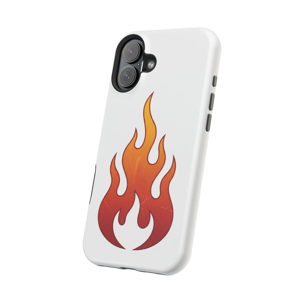 Flame Graphic Phone Case — Magnetic Impact‑Resistant Protective Cover