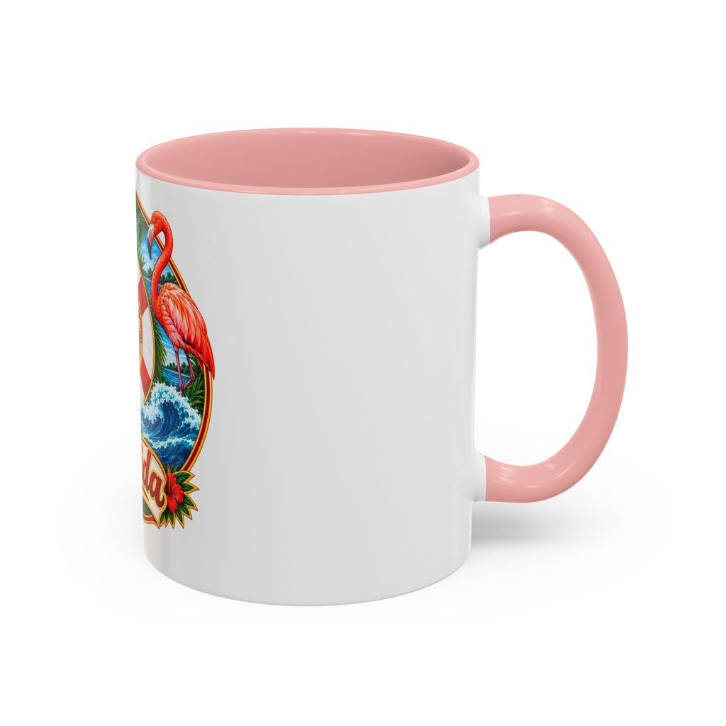 Florida Vintage Travel Coffee Mug — Flamingo, Alligator & State Seal Accent Mug