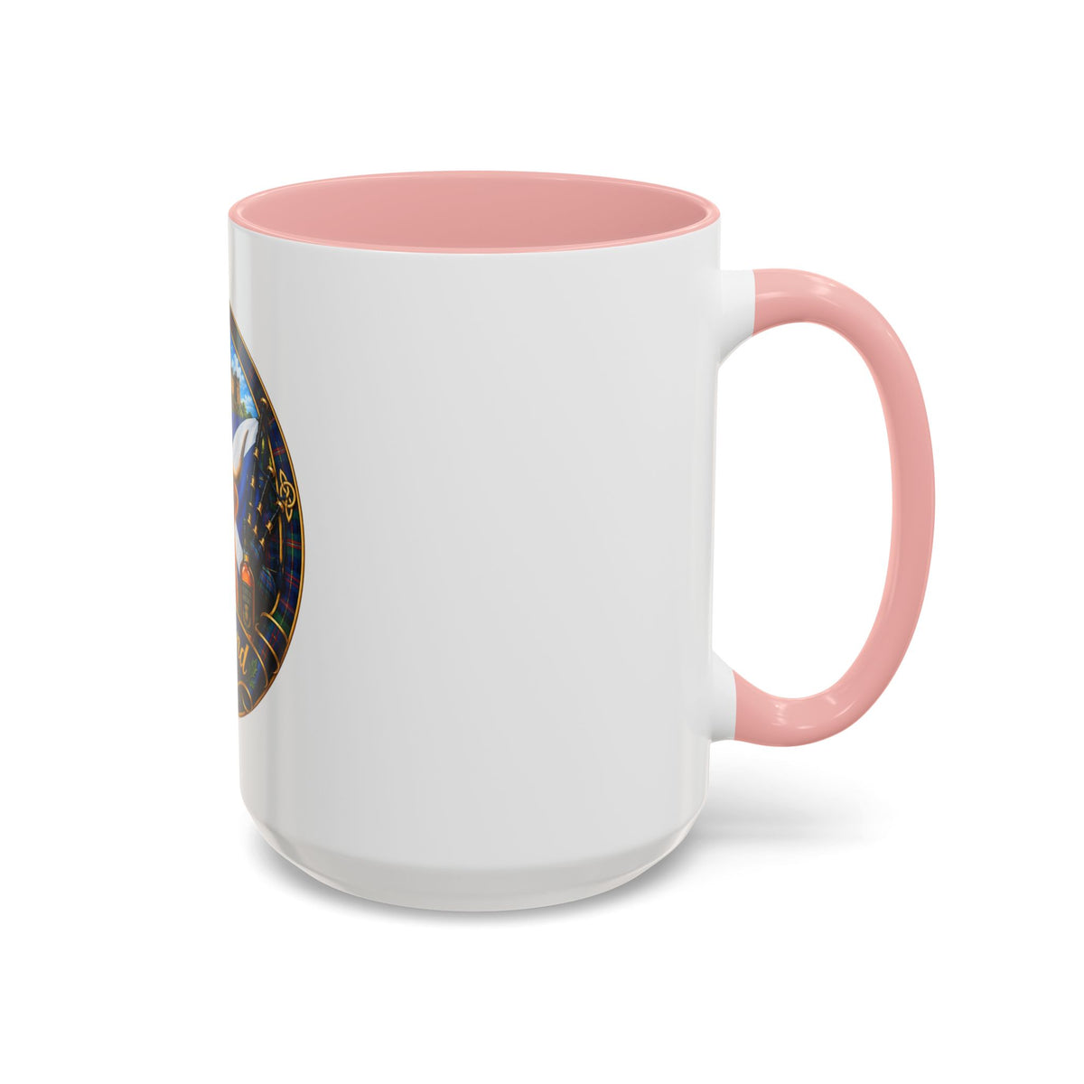 Scotland Highland Cow Accent Coffee Mug — Scottish Castle & Thistle Design