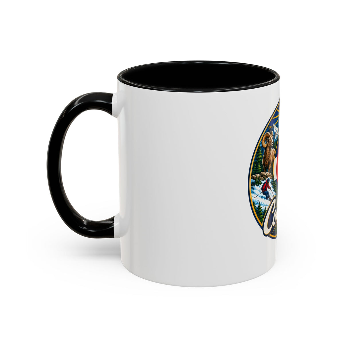 Colorado Retro State Flag Coffee Mug — Scenic Mountains & Wildlife Accent Mug