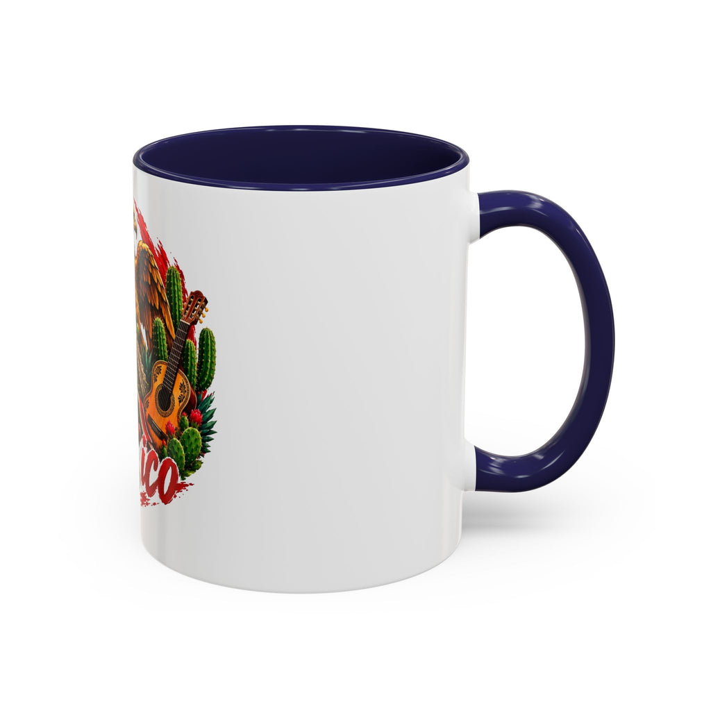 Mexico Souvenir Coffee Mug — Mexican Eagle, Cactus & Guitar Accent Mug
