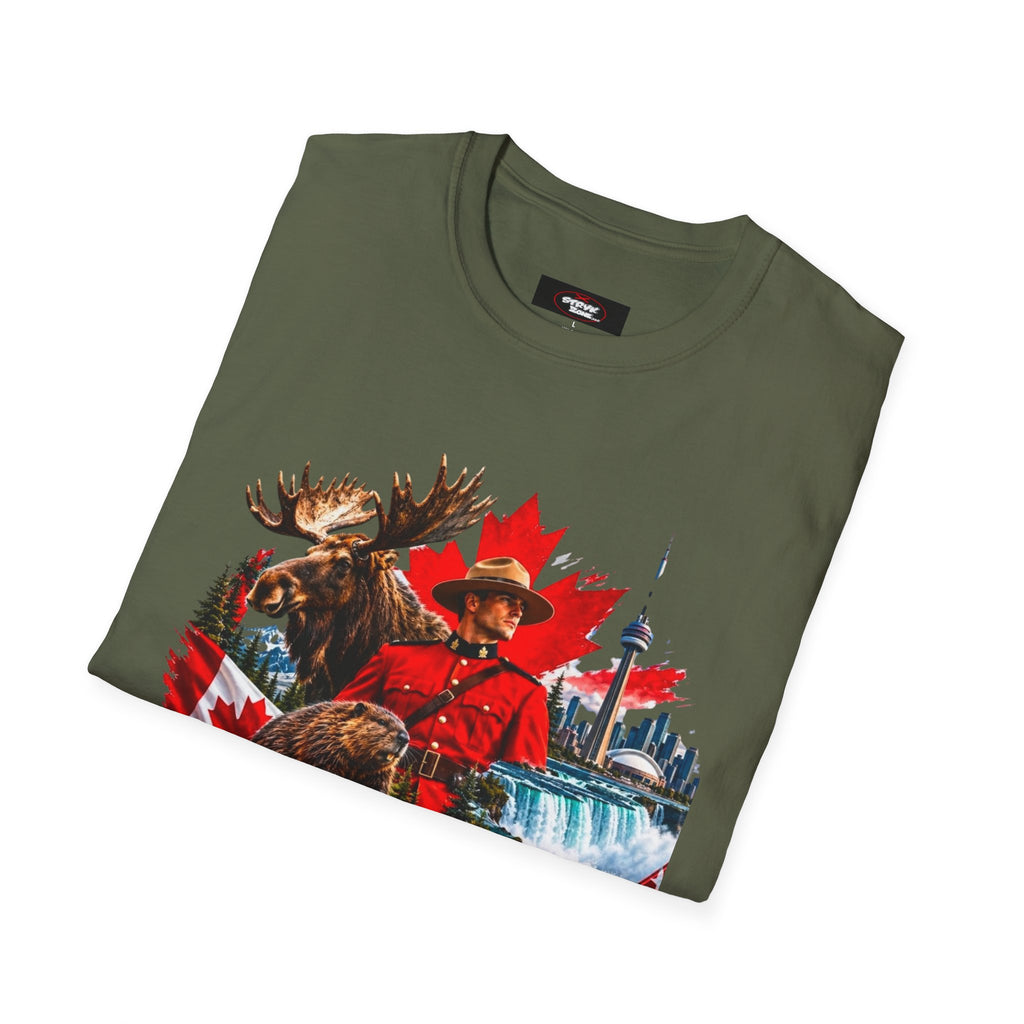 Canada Retro Mountie Moose T-Shirt — Scenic Pride Canadian Souvenir