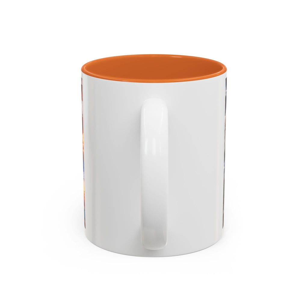 Patriotic USA Collage Mug — Statue of Liberty, Capitol & American Flag (Two-Tone)