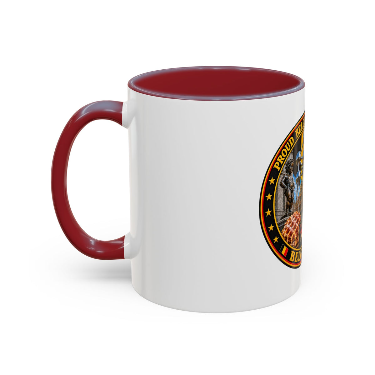 Belgian Heritage Accent Coffee Mug — Belgium Beer, Waffles & Chocolates Design
