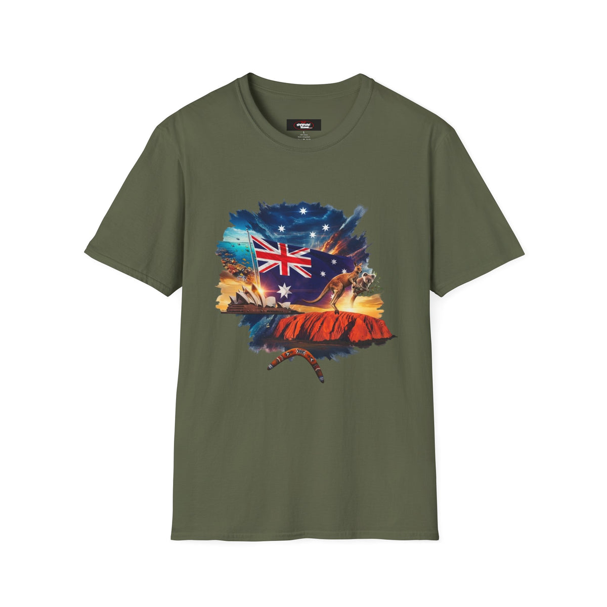 Australia Flag Uluru T‑Shirt — Outback Sunset Aussie Pride Tee