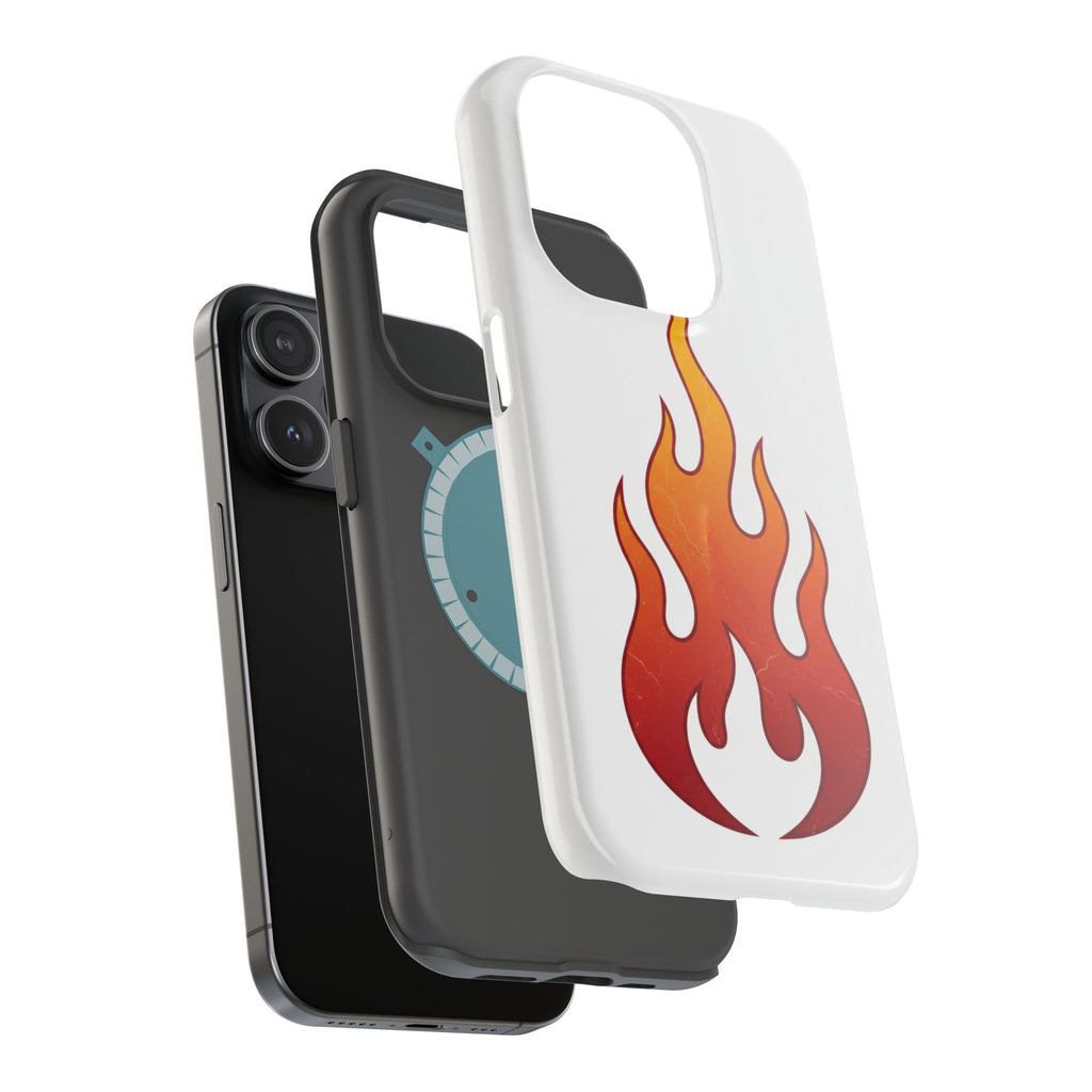 Flame Graphic Phone Case — Magnetic Impact‑Resistant Protective Cover