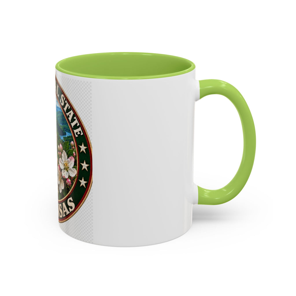 Arkansas State Mug - "The Natural State" Wild Boar, Diamond & Apple Blossom Coffee Cup (11/15oz)
